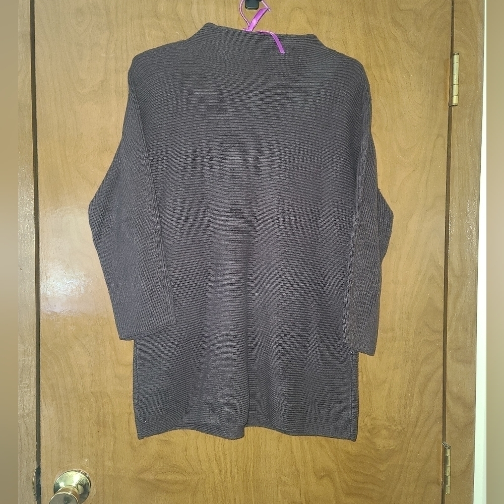 Lands end ribbed mock neck sweater m